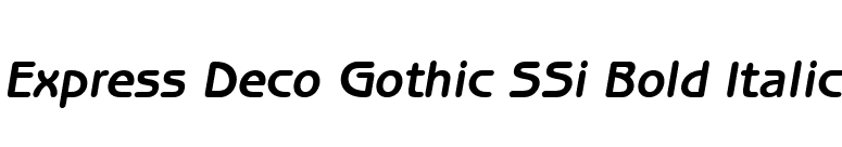 Express Deco Gothic SSi Bold Italic font preview