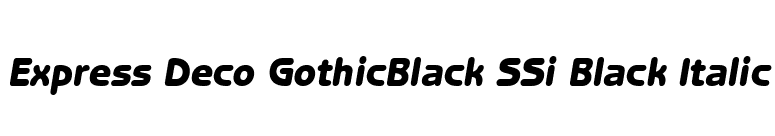 Express Deco GothicBlack SSi Black Italic font preview