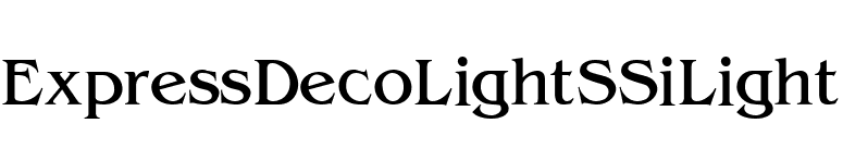 Express Deco Light SSi Light font preview