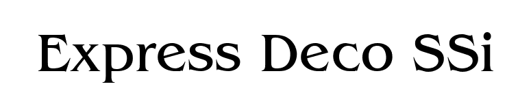 Express Deco SSi font preview