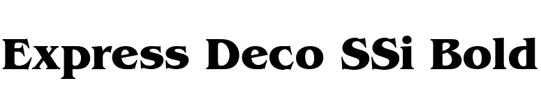 Express Deco SSi Bold font preview