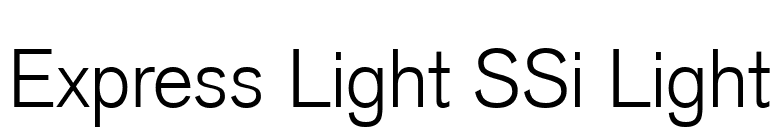 Express Light SSi Light font preview