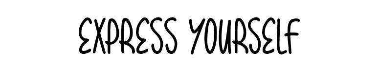 Express Yourself
 font preview
