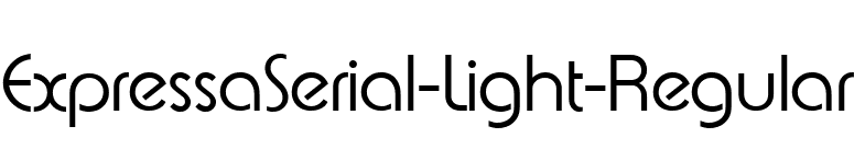 ExpressaSerial-Light-Regular font preview