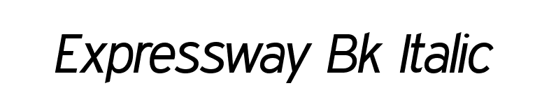 Expressway Bk Italic font preview
