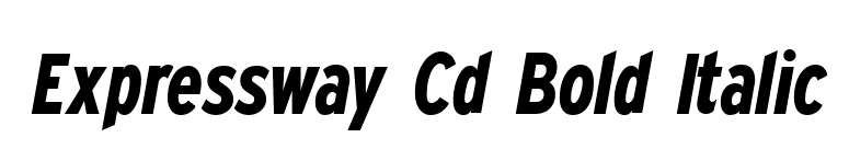 Expressway Cd Bold Italic font preview
