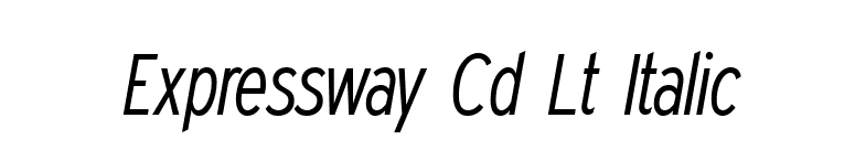 Expressway Cd Lt Italic font preview