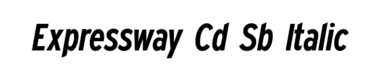 Expressway Cd Sb Italic font preview