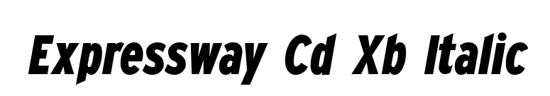 Expressway Cd Xb Italic font preview