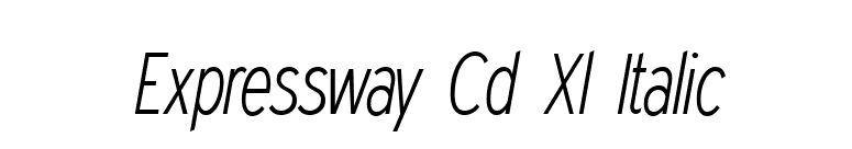 Expressway Cd Xl Italic font preview