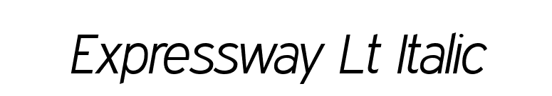 Expressway Lt Italic font preview