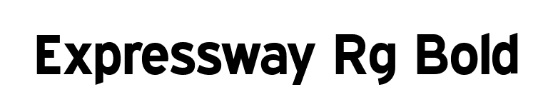 Expressway Rg Bold font preview