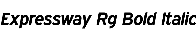 Expressway Rg Bold Italic font preview