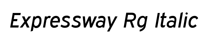 Expressway Rg Italic font preview