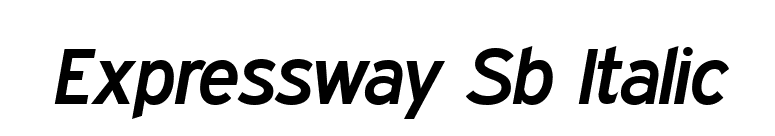 Expressway Sb Italic font preview