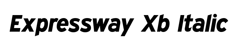 Expressway Xb Italic font preview