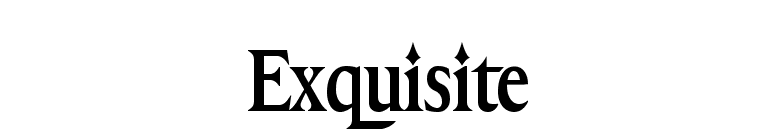 Exquisite
 font preview