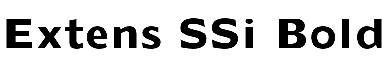 Extens SSi Bold font preview