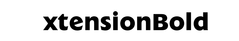 ExtensionBold font preview