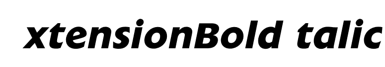 ExtensionBoldItalic font preview
