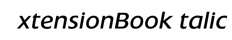 ExtensionBookItalic font preview