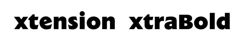 ExtensionExtraBold font preview