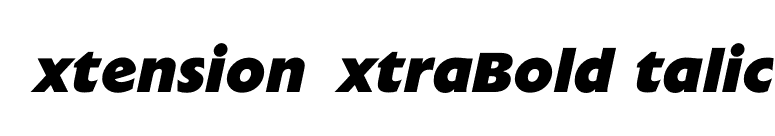 ExtensionExtraBoldItalic font preview