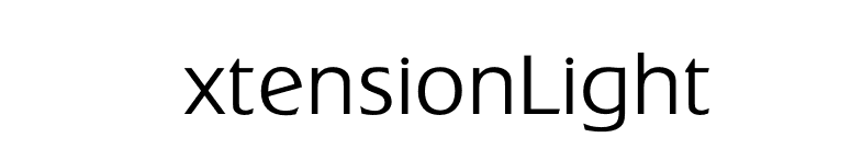 ExtensionLight font preview