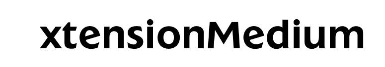 ExtensionMedium font preview