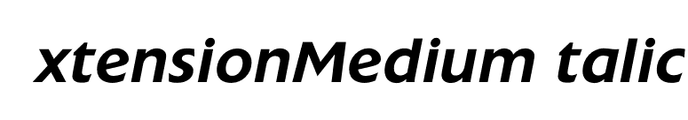 ExtensionMediumItalic font preview