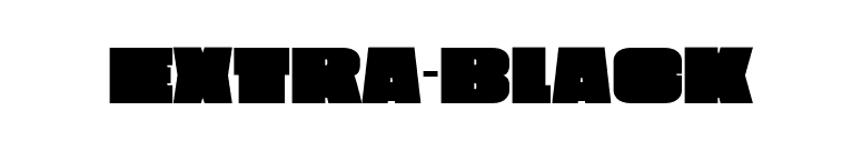 Extra-Black font preview
