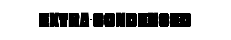 Extra-Condensed font preview