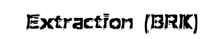 Extraction (BRK) font preview