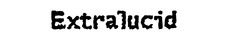Extralucid font preview