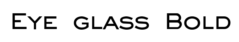 Eye glass Bold font preview