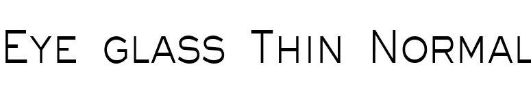 Eye glass Thin Normal font preview