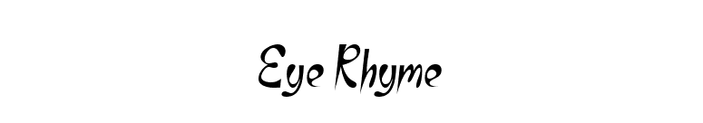 Eye Rhyme font preview