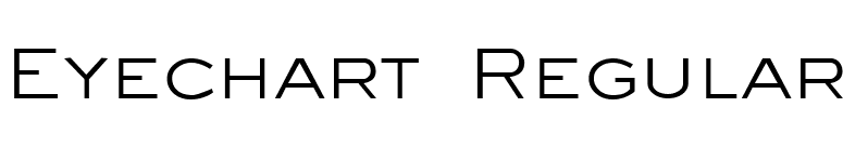 Eyechart Regular font preview