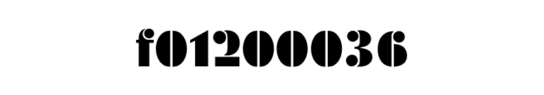f01200036 font preview