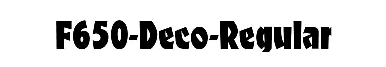 F650-Deco-Regular font preview
