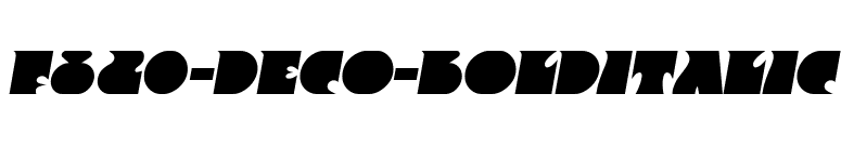 F820-Deco-BoldItalic font preview