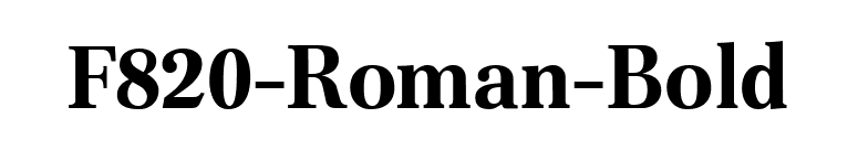F820-Roman-Bold font preview