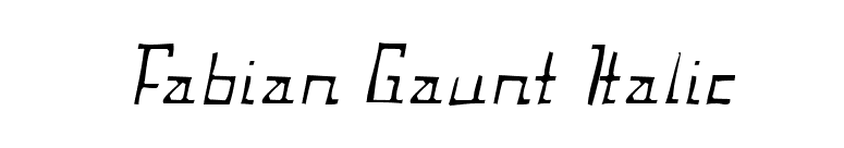 Fabian Gaunt Italic font preview
