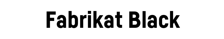Fabrikat Black font preview