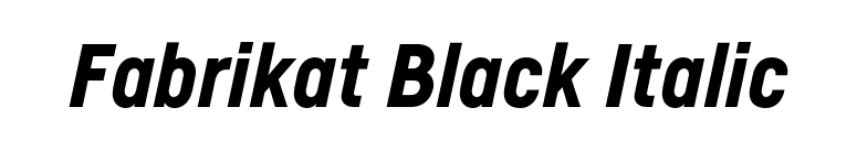 Fabrikat Black Italic font preview