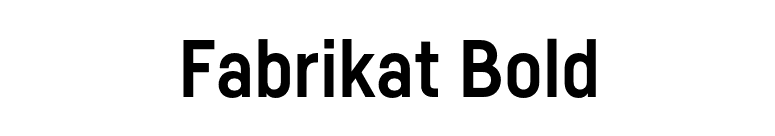 Fabrikat Bold font preview