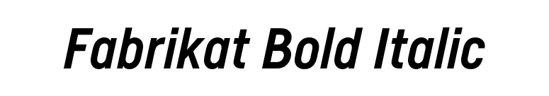 Fabrikat Bold Italic font preview