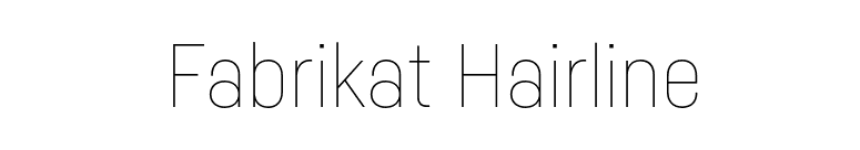 Fabrikat Hairline font preview