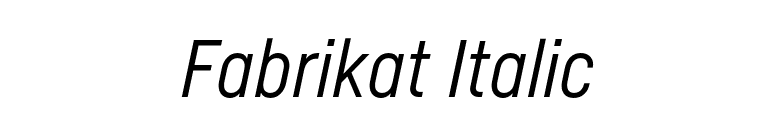 Fabrikat Italic font preview