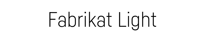 Fabrikat Light font preview